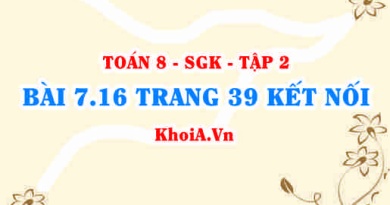 Bài 7.16 trang 39 Toán 8 Kết nối tri thức Tập 2